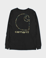 Vintage Carhartt Camo Logo Relaxed Fit Long Sleeve Crewneck Pocket T-Shirt - S