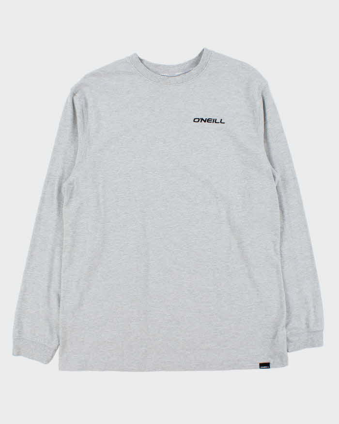 Vintage O'Neill Embroidered Marl Grey Long Sleeve Crewneck T-Shirt - L