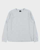 Vintage Y2K 00s Guess Heavyweight Marl Grey Long Sleeve Waffle T-Shirt - L