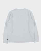 Vintage Y2K 00s Guess Heavyweight Marl Grey Long Sleeve Waffle T-Shirt - L