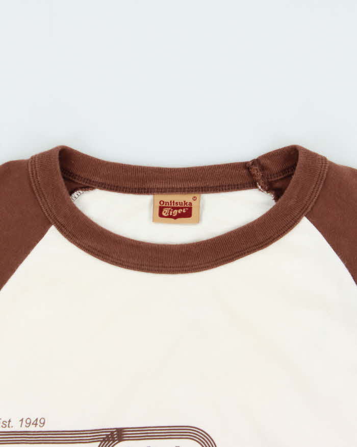 Vintage Y2K 00s Onitsuka Tiger 3/4 Sleeve Made In USA Raglan Baseball T-Shirt - M