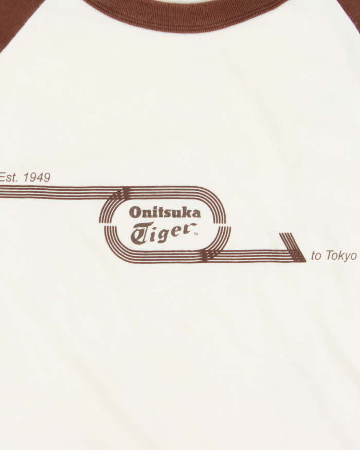 Vintage Y2K 00s Onitsuka Tiger 3/4 Sleeve Made In USA Raglan Baseball T-Shirt - M