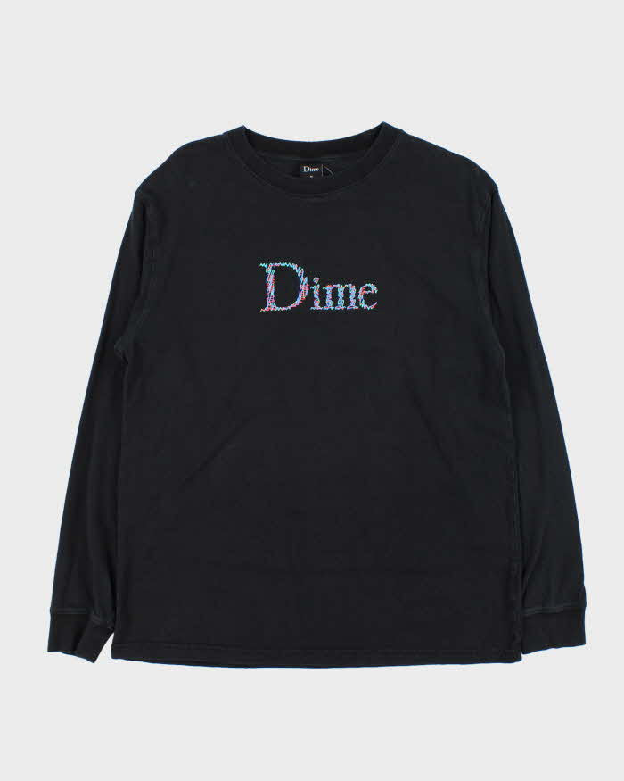 Vintage Dime Skateboards Scribble Logo Long Sleeve Crewneck T-Shirt - M