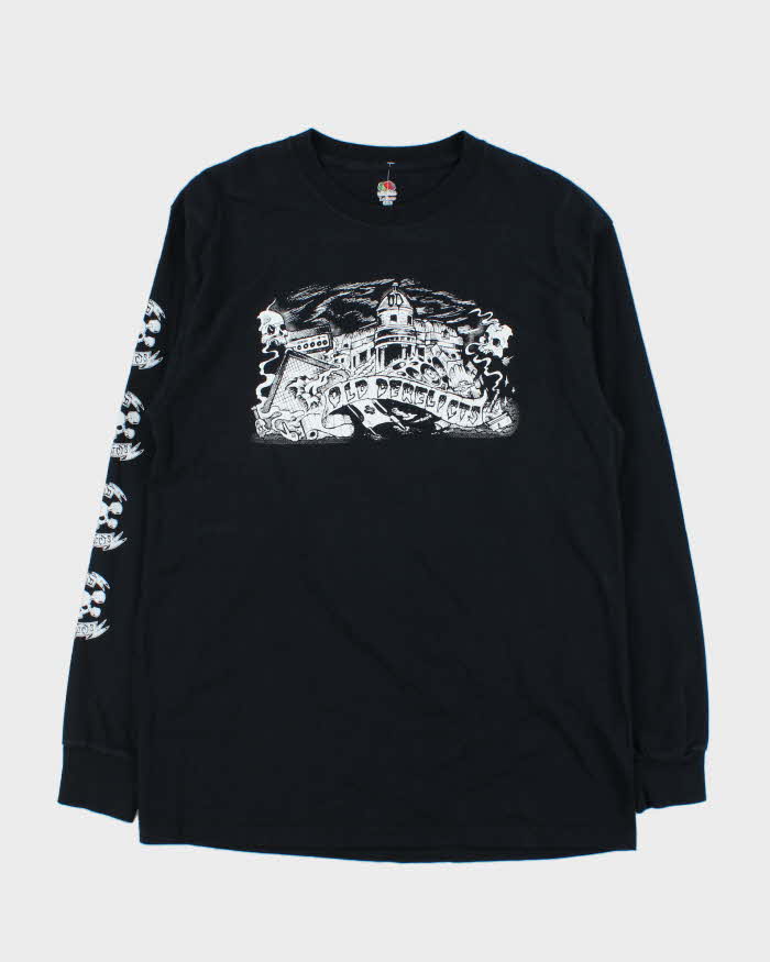 Vintage Y2K 00s Old Derelicts Skater Long Sleeve Crewneck T-Shirt - L