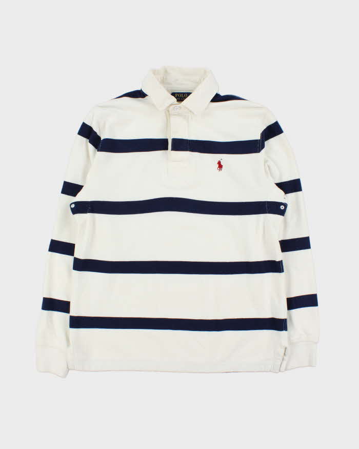 Vintage Polo Ralph Lauren Striped Long Sleeve Rugby Shirt - S