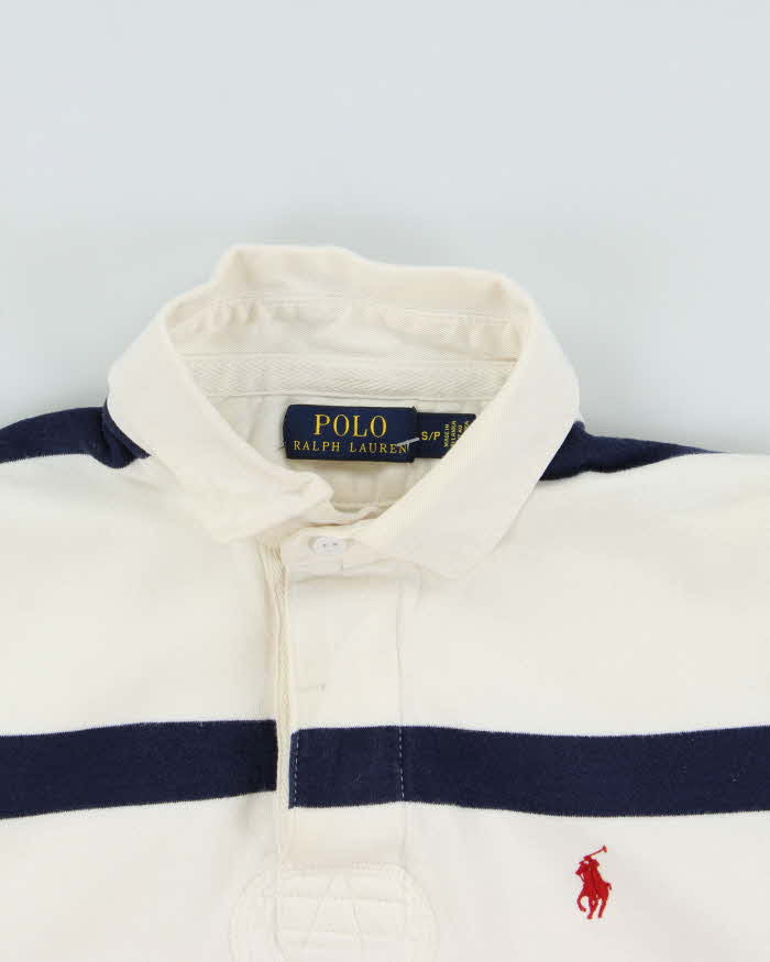 Vintage Polo Ralph Lauren Striped Long Sleeve Rugby Shirt - S