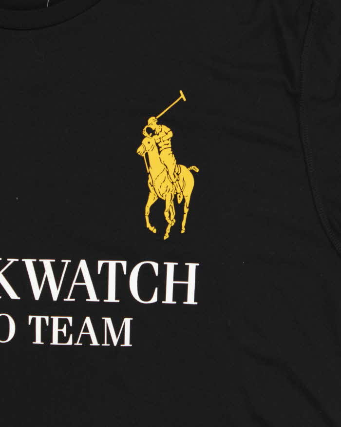 Vintage Polo Ralph Lauren Black Watch Polo Team Large Pony Crewneck Sports T-Shirt - XXL