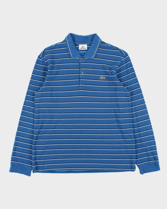 Vintage Y2K 00s Lacoste Striped Long Sleeve Polo Shirt - M