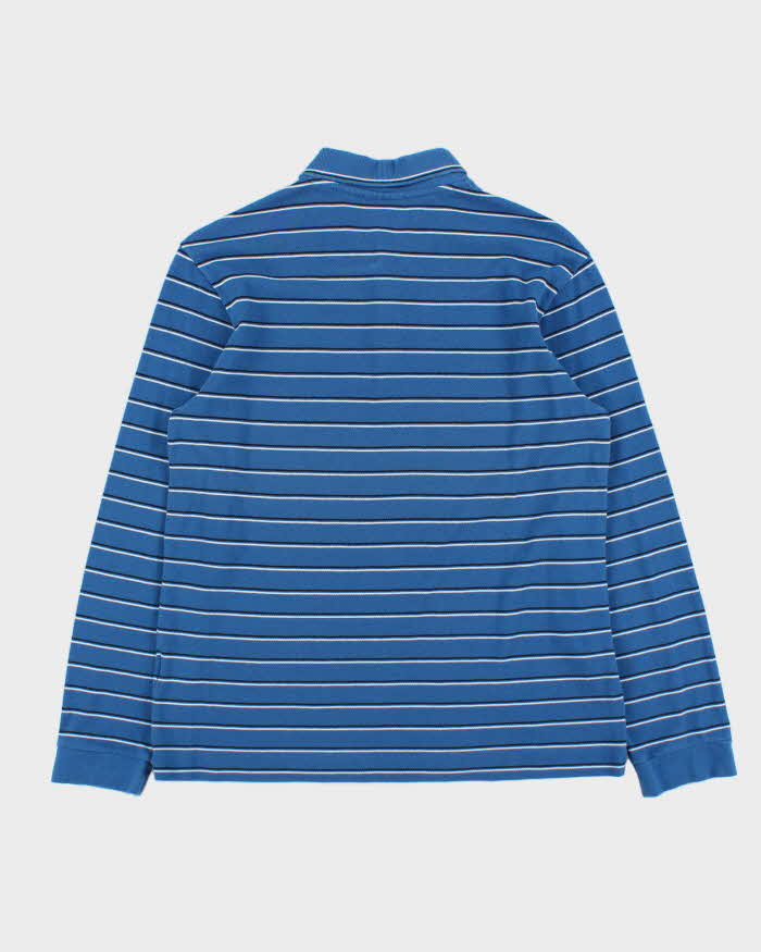 Vintage Y2K 00s Lacoste Striped Long Sleeve Polo Shirt - M
