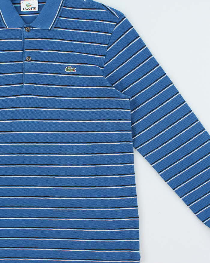 Vintage Y2K 00s Lacoste Striped Long Sleeve Polo Shirt - M