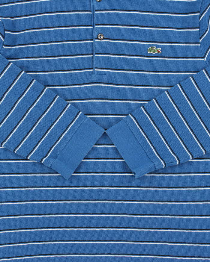 Vintage Y2K 00s Lacoste Striped Long Sleeve Polo Shirt - M