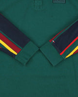 Vintage Y2K 00s Tommy Hilfiger Colour Block Striped Sleeve Rugby Shirt - XL