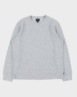 Vintage Guess Heavyweight Marl Grey Long Sleeve Waffle T-Shirt - L