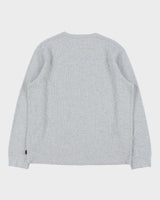 Vintage Guess Heavyweight Marl Grey Long Sleeve Waffle T-Shirt - L
