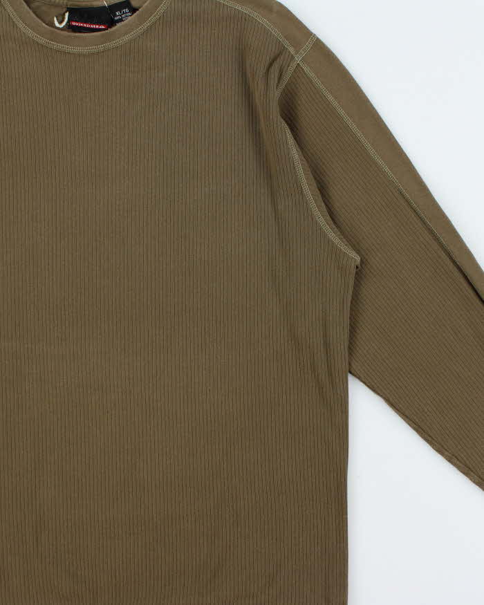 Vintage Y2K 00s Quiksilver Striped Contrast Stitch Long Sleeve T-Shirt - XL