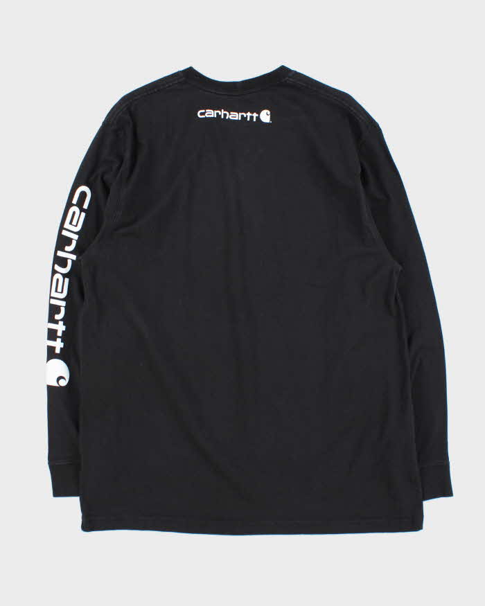 Vintage Carhartt Original Fit Crewneck Long Sleeve Logo T-Shirt - L