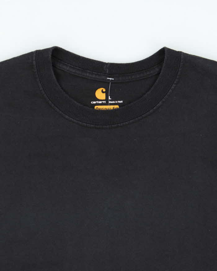 Vintage Carhartt Original Fit Crewneck Long Sleeve Logo T-Shirt - L