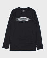 Vintage Y2K 00s Oakley Logo Crewneck Long Sleeve Waffle T-Shirt - L