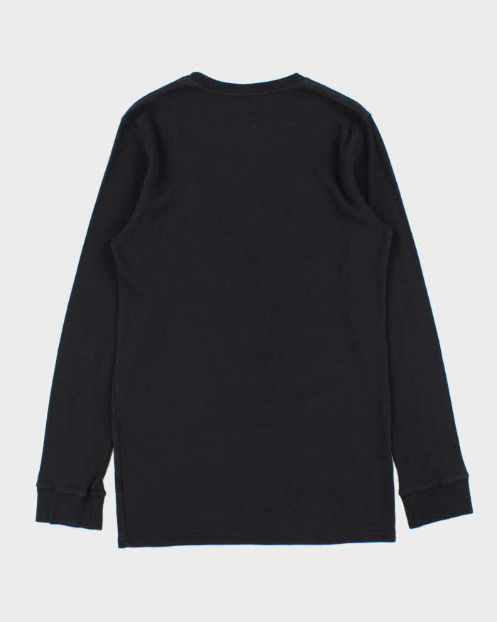 Vintage Y2K 00s Oakley Logo Crewneck Long Sleeve Waffle T-Shirt - L