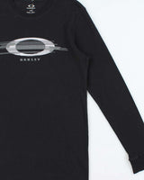 Vintage Y2K 00s Oakley Logo Crewneck Long Sleeve Waffle T-Shirt - L
