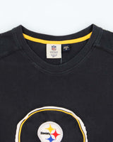 Vintage Reebok NFL Vintage Pittsburgh Steelers Crewneck Long Sleeve Oversized T-Shirt - M