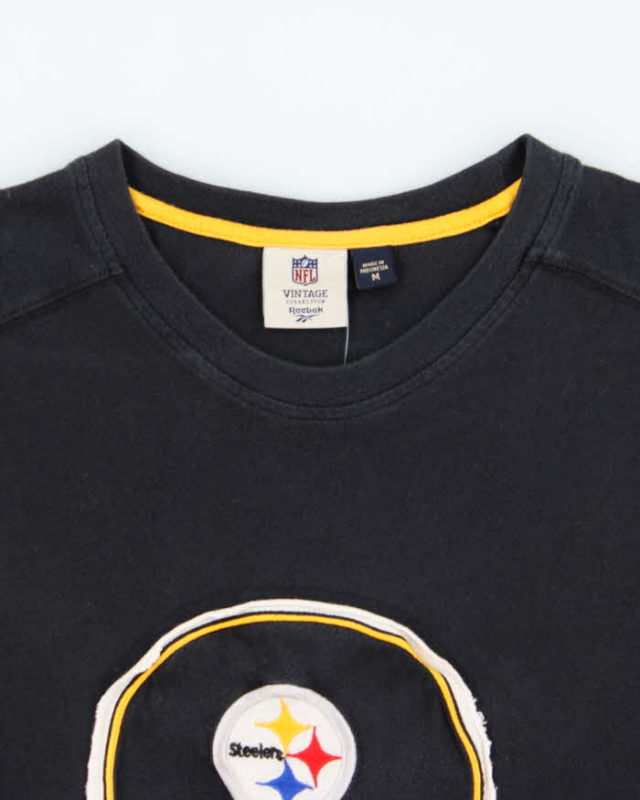 Vintage Reebok NFL Vintage Pittsburgh Steelers Crewneck Long Sleeve Oversized T-Shirt - M