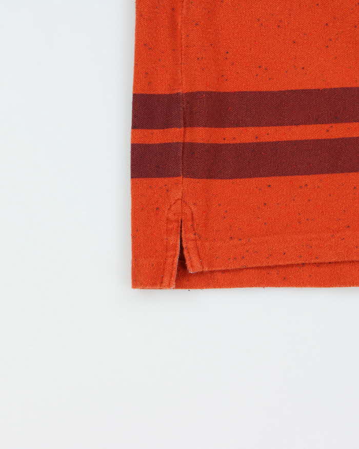 Vintage Y2K 00s Tommy Hilfiger Speckled Striped Long Sleeve Polo Shirt - M