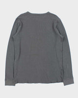 Vintage Y2K 00s Gothic Long Sleeve Waffle T-Shirt - XL