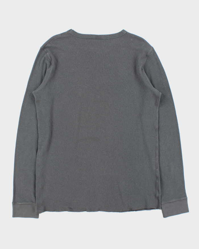 Vintage Y2K 00s Gothic Long Sleeve Waffle T-Shirt - XL