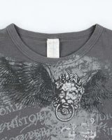 Vintage Y2K 00s Gothic Long Sleeve Waffle T-Shirt - XL