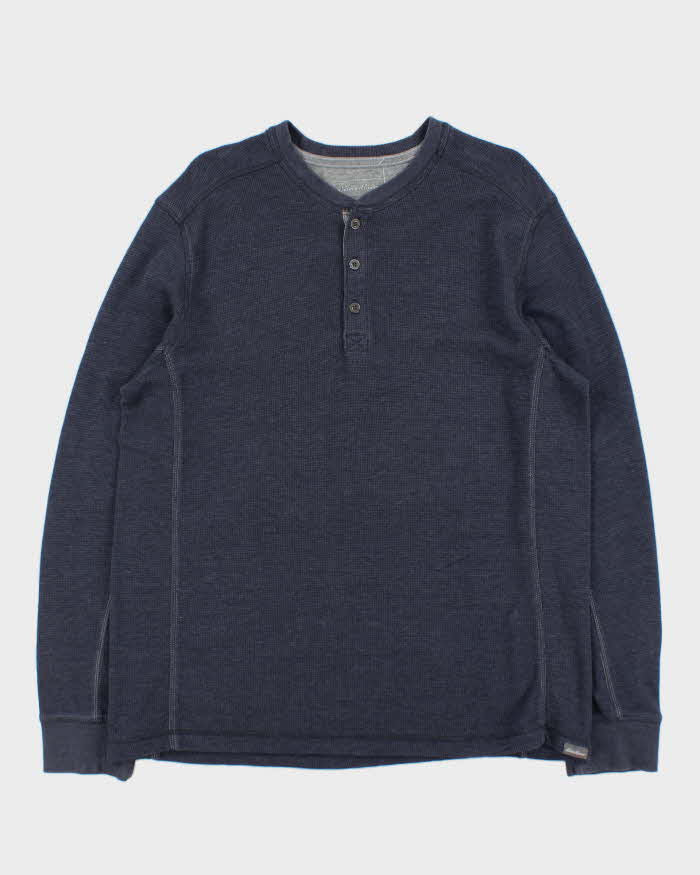 Vintage Eddie Bauer Heavyweight Long Sleeve Henley Waffle T-Shirt - L