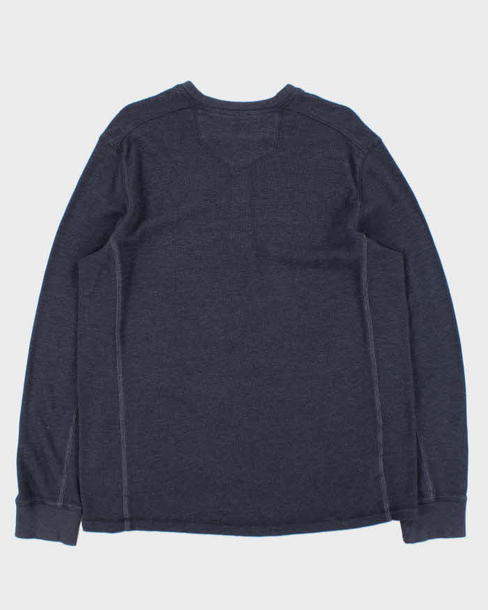 Vintage Eddie Bauer Heavyweight Long Sleeve Henley Waffle T-Shirt - L