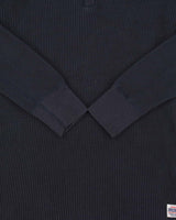 Vintage Iron Heart Japan IHTL-1213 Heavyweight Thermal Long Sleeve Henley Waffle T-Shirt - XL