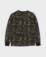 Vintage Polo Ralph Lauren Camo Long Sleeve Waffle T-Shirt - M