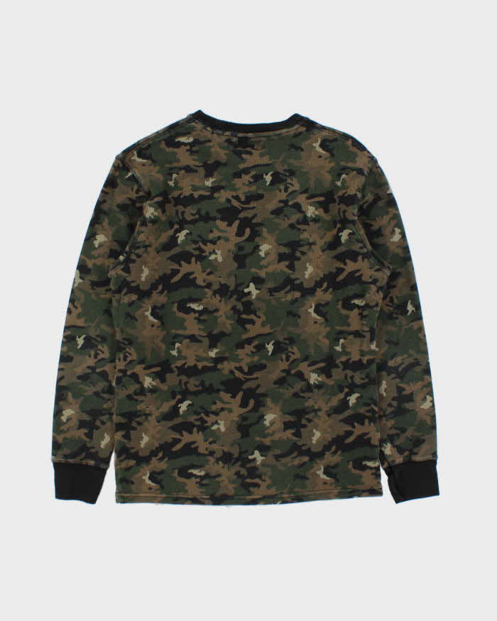 Vintage Polo Ralph Lauren Camo Long Sleeve Waffle T-Shirt - M