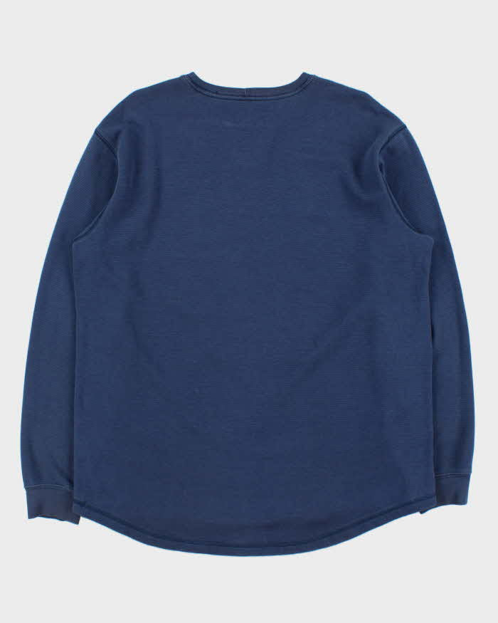 Vintage Carhartt Heavyweight Script Long Sleeve Waffle T-Shirt - XL
