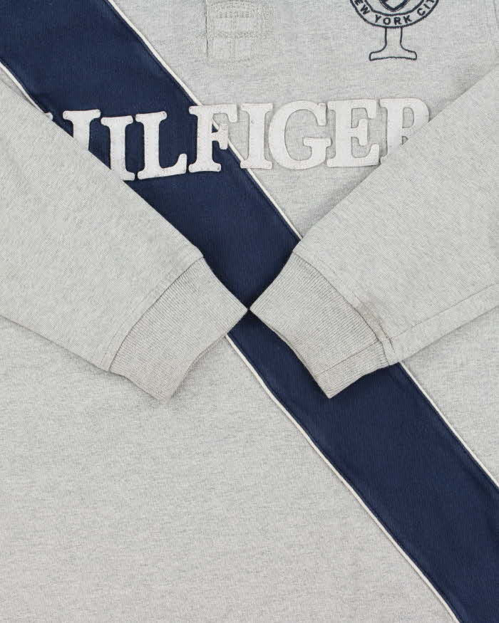 Vintage Y2K 00s Tommy Hilfiger Embroidered Long Sleeve Rugby Shirt - M