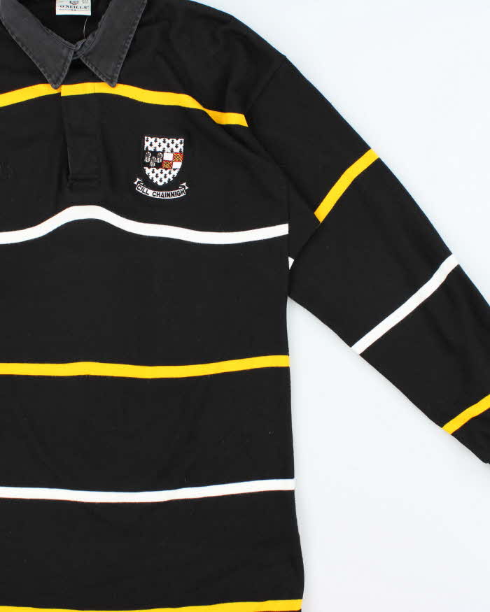 Vintage 1990s O'Neills Kilkenny Made In Ireland Striped Long Sleeve Gaelic Football Shirt - M
