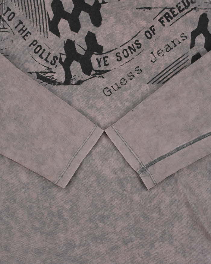 Vintage Y2K 00s Guess Tie-Dye Graphic Long Sleeve T-Shirt - L