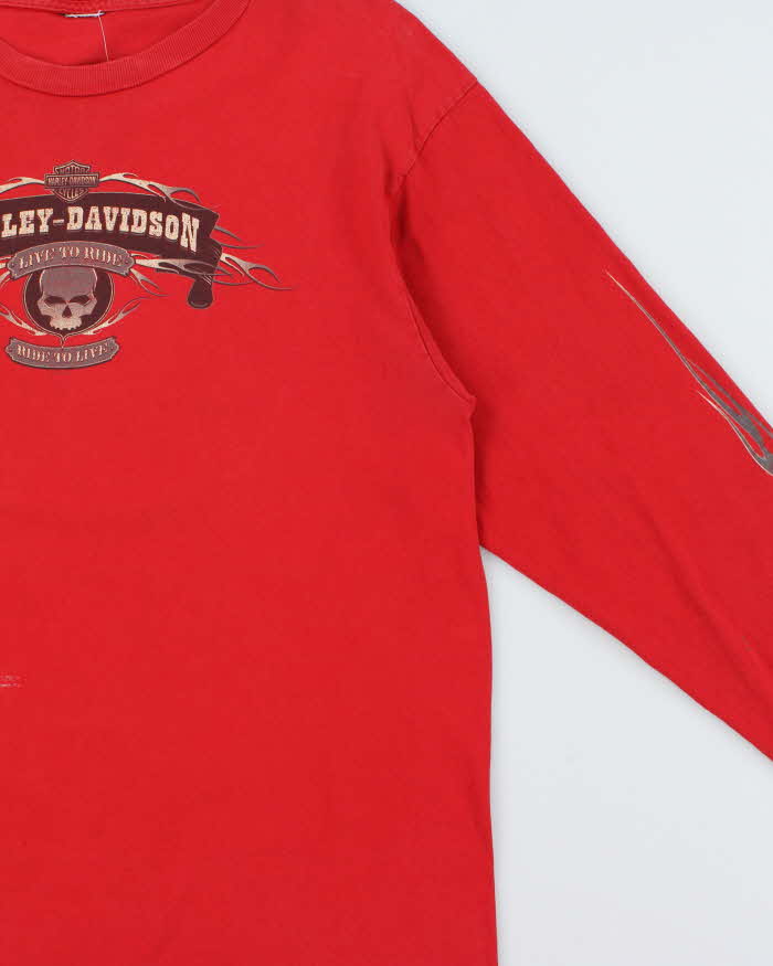 Vintage Y2K 2006 Harley Davidson Las Vegas Distressed Long Sleeve T-Shirt - XL