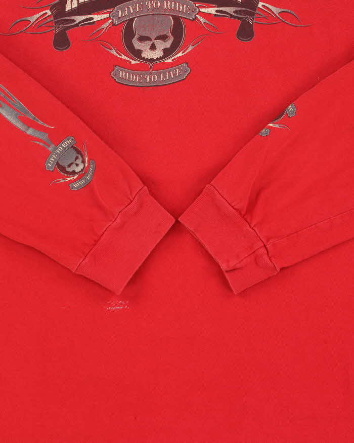 Vintage Y2K 2006 Harley Davidson Las Vegas Distressed Long Sleeve T-Shirt - XL