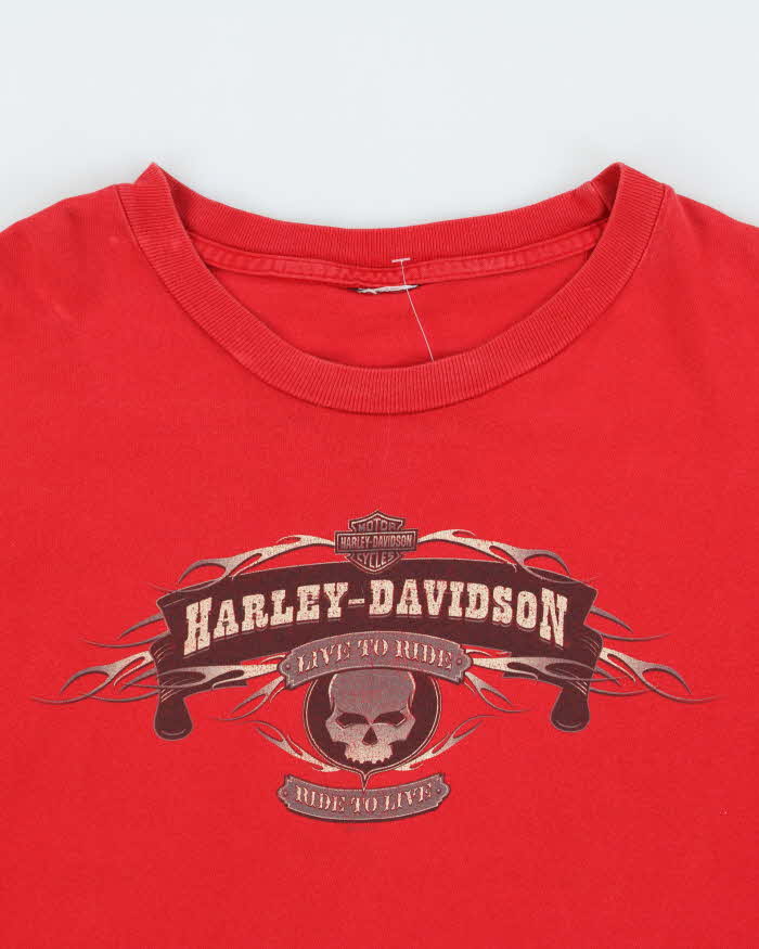 Vintage Y2K 2006 Harley Davidson Las Vegas Distressed Long Sleeve T-Shirt - XL