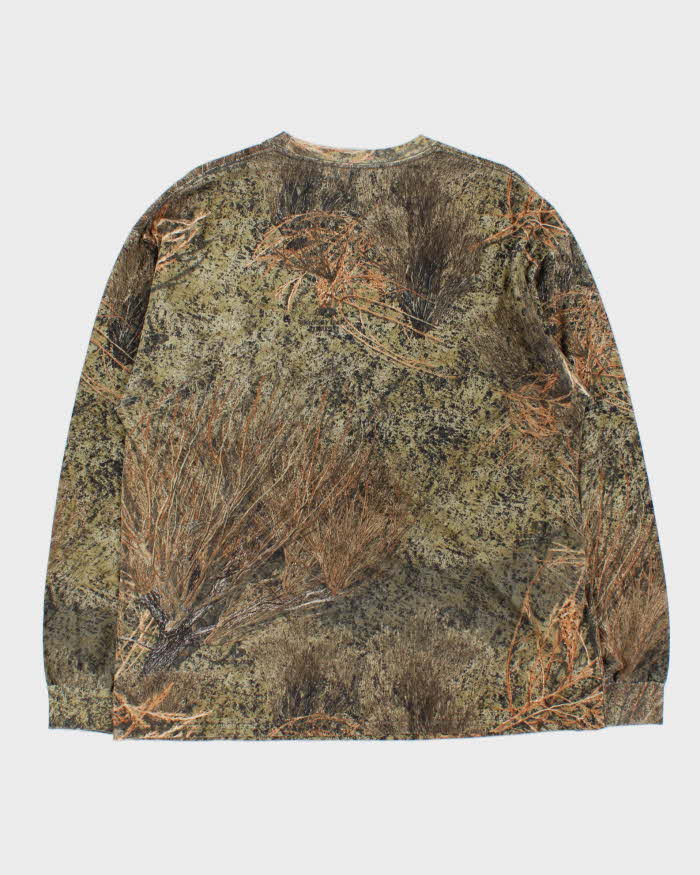 Vintage Mossy Oak Brush Camo Crewneck Long Sleeve T-Shirt - XL