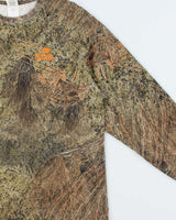 Vintage Mossy Oak Brush Camo Crewneck Long Sleeve T-Shirt - XL