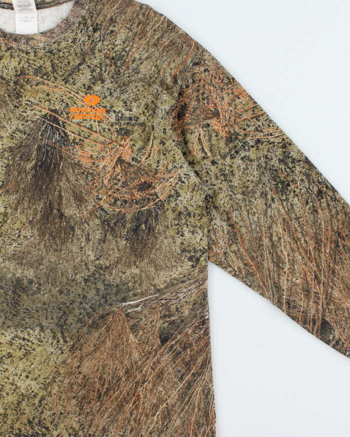 Vintage Mossy Oak Brush Camo Crewneck Long Sleeve T-Shirt - XL