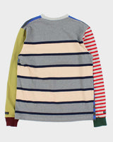 Vintage Raised By Wolves x Barbarian Striped Block Heavyweight Crewneck Long Sleeve T-Shirt - L