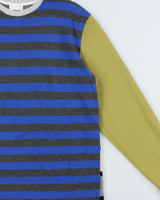Vintage Raised By Wolves x Barbarian Striped Block Heavyweight Crewneck Long Sleeve T-Shirt - L