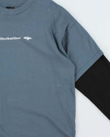 Vintage Y2K 00s Quiksilver Double Layer Heavyweight Oversized Crewneck Long Sleeve T-Shirt - M