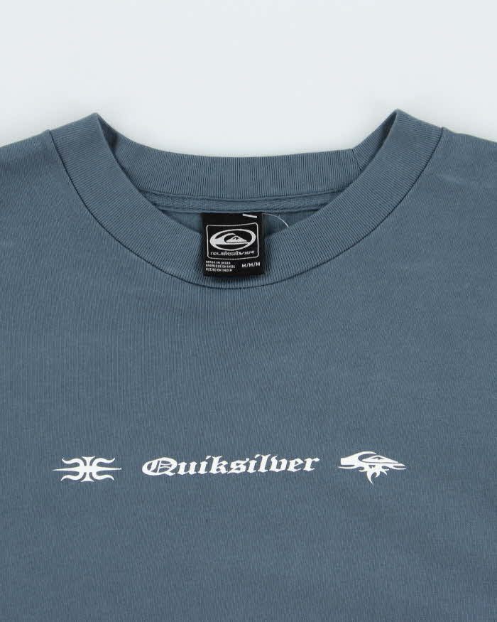 Vintage Y2K 00s Quiksilver Double Layer Heavyweight Oversized Crewneck Long Sleeve T-Shirt - M