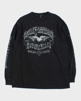 Vintage Y2K 2009 Harley Davidson Las Vegas Long Sleeve Hanes Beefy Crewneck T-Shirt - XL